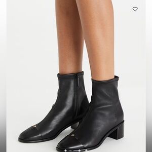 Tory Burch cap toe low heel bootie